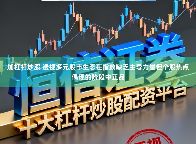 加杠杆炒股 透视多元股市生态在指数缺乏主导力量但个股热点偶现的阶段中正品